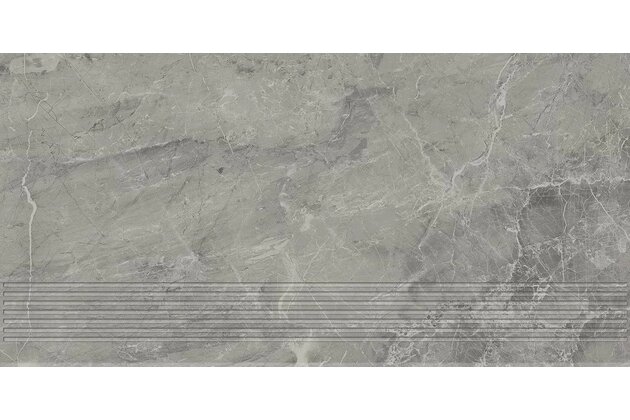 Schodovka Paradyz Little rocks graphite mat rektifikovaná 30x60