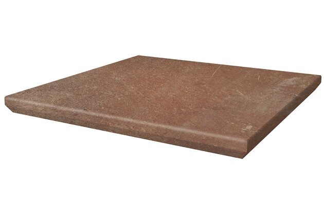 Schodovka rohová Paradyz Scandiano rosso kapinos struktura mat 33x33