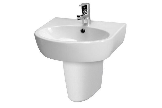 Umyvadlo Cersanit Parva 50 nábytkové, s otvorem, s přepadem, bílá, K27-030
