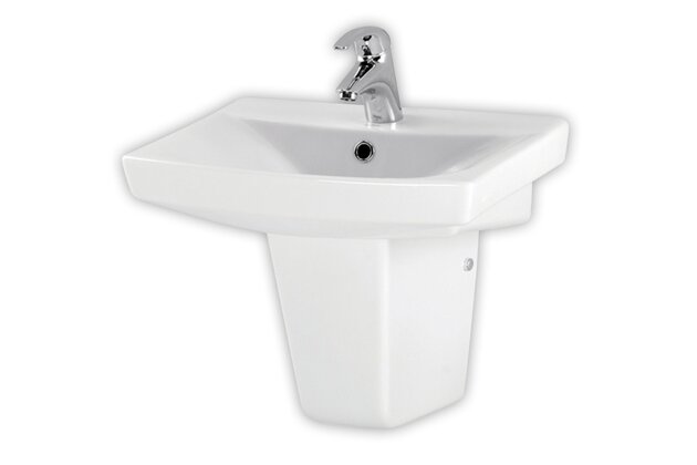 Umyvadlo Cersanit Carina 50 nábytkové, s otvorem, s přepadem, bílá, K31-004