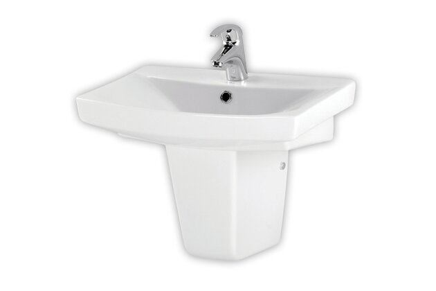 Umyvadlo Cersanit Carina 55 nábytkové, s otvorem, s přepadem, bílá, K31-005