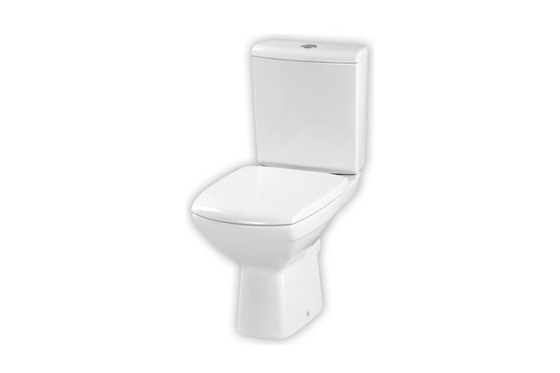 WC mísa Cersanit Carina 313 kombi bílá 010 zadní odpad nádržka 3/6L sedátko duroplast soft close, K31-014