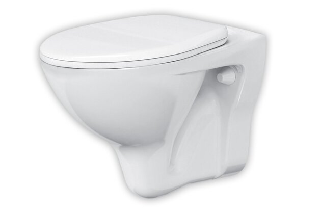 WC mísa Cersanit Ares závěsná bílá bez sedátka bez loga K588-003