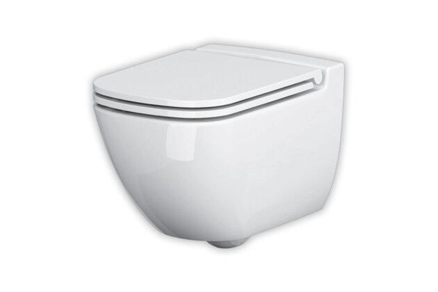 WC mísa Cersanit Caspia závěsná bílá new clean bez sedátka, K31-046