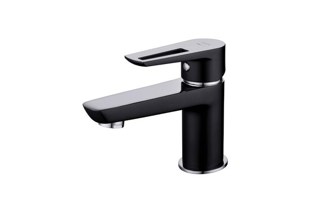 Baterie Cersanit Mille umyvadlová stojánková, s příslušenstvím, s výpustí, černá, S951-048