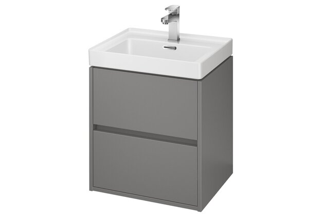 Nábytkový set Cersanit Crea 50, skříňka 50 pod umyvadlo šedá umyvadlo Crea 50 nábytkové bílé