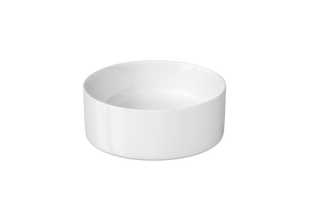 Umyvadlo Cersanit Crea 38 na desku kruh, bez otvoru, bez přepadu, bílá, K114-020