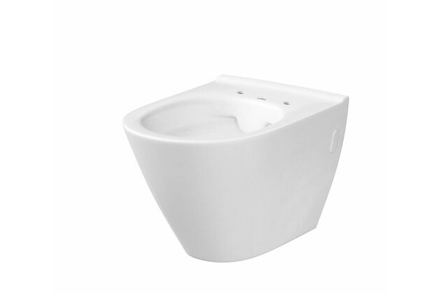 WC mísa Cersanit City závěsná bílá oválná CleanOn skrytá fixace bez sedátka, K35-025