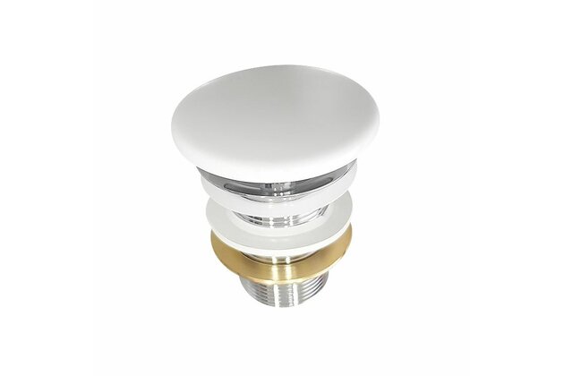 Uzávěr výpusti Cersanit Crea keramický, pro umyvadla bez přepadu, bílá, K99-0224