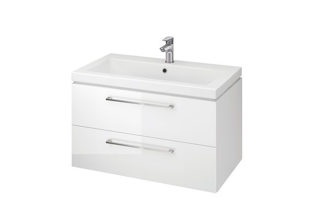 Skříňka Cersanit Lara 80 s umyvadlem Como bílá set 809 DSM, S801-149-DSM