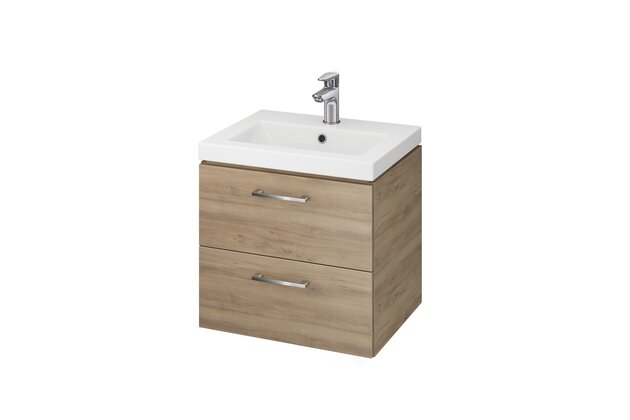 Skříňka Cersanit Lara 50 s umyvadlem Como ořech set 820 DSM, S801-153-DSM