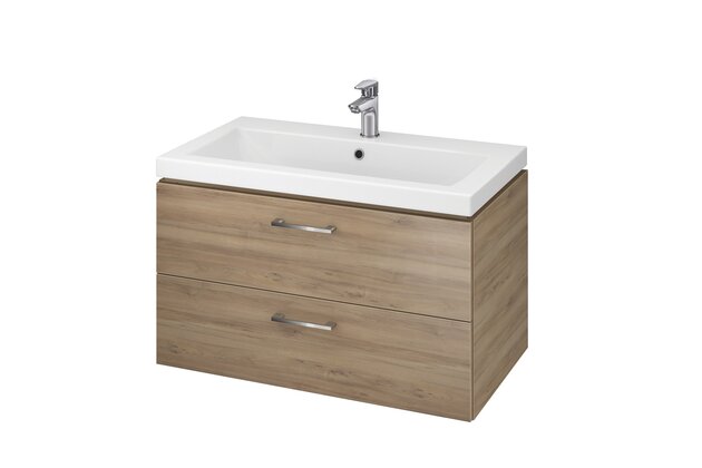 Skříňka Cersanit Lara 80 s umyvadlem Como ořech set 821 DSM, S801-154-DSM