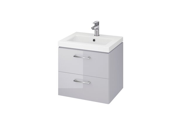 Skříňka Cersanit Lara 50 s umyvadlem Como šedá set 965 DSM, S801-212-DSM