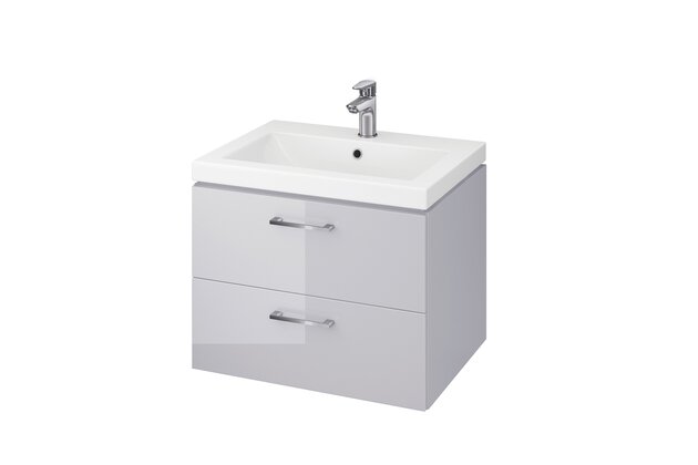 Skříňka Cersanit Lara 60 s umyvadlem Como šedá set 966 DSM, S801-213-DSM