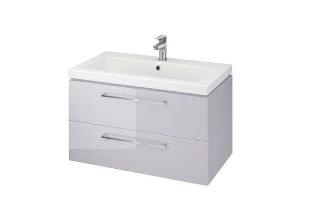 Skříňka Cersanit Lara 80 s umyvadlem Como šedá set 967 DSM, S801-214-DSM