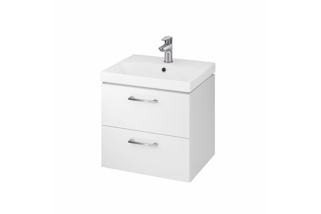 Skříňka Cersanit Lara 50 s umyvadlem City bílá set 801 DSM, S801-141-DSM