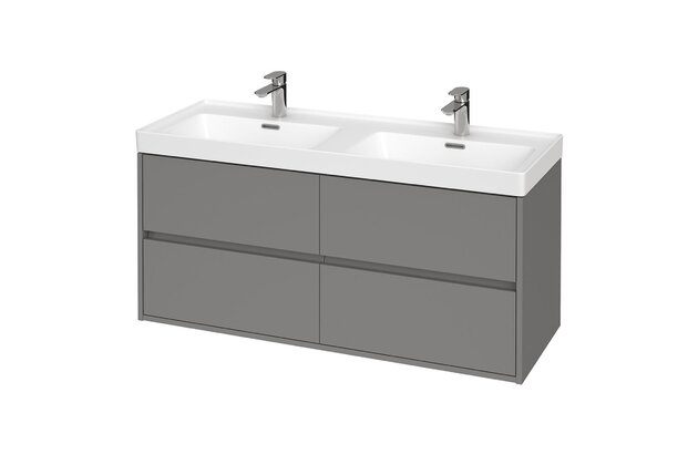 Nábytkový set Cersanit Crea 120, skříňka 120 pod umyvadlo šedá, umyvadlo Crea120 nábytkové bílé