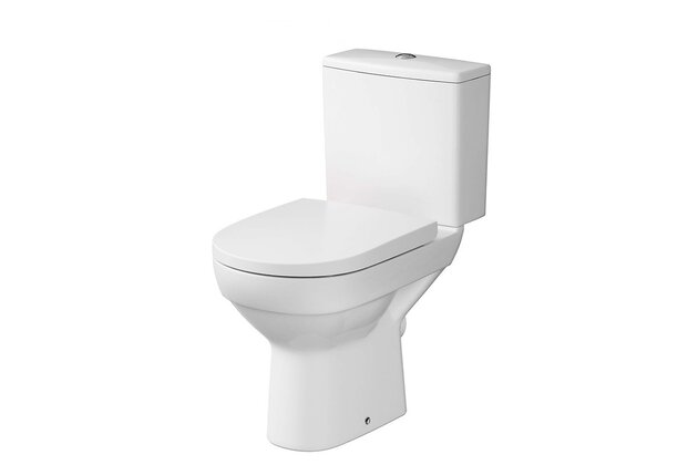 WC mísa Cersanit City 601 kombi bílá 010 zadní odpad Clean On nádržka 3/5 sedátko duroplast soft close easy off, K35-035