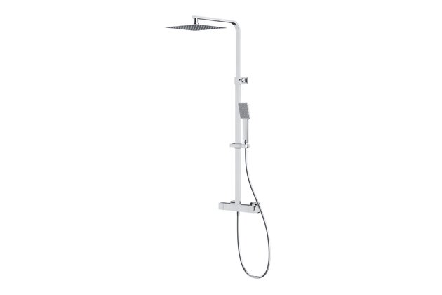 Sprchová souprava Cersanit City sprchová termostatická hranatá chrom, S951‑341