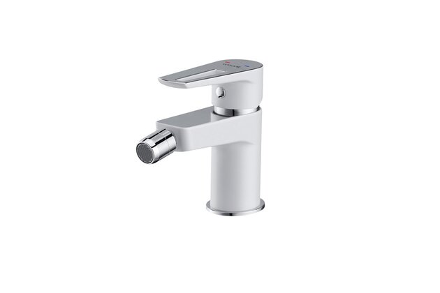 Baterie Cersanit Mille bidetová stojánková, s příslušenstvím, s výpustí, bílá, S951-348