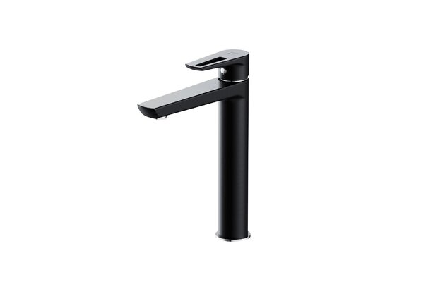 Baterie Cersanit Mille umyvadlová stojánková vysoká, s příslušenstvím, s výpustí click-clack, černá, S951-356