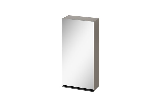 Skříňka Cersanit Virgo 40 zrcadlová šedá černá úchytka, S522-012