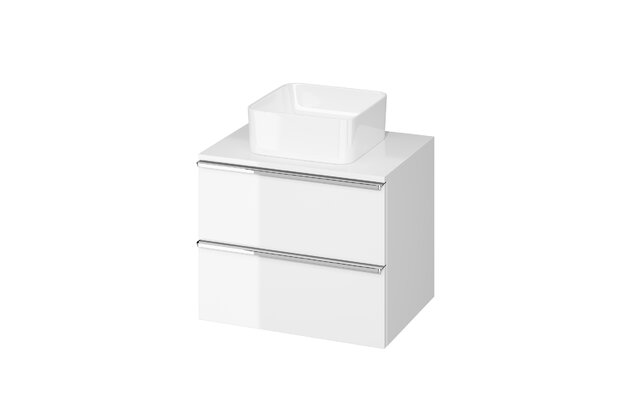 Skříňka Cersanit Virgo 60 s deskou bílá chrom úchytka, S522-040