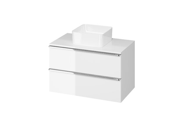 Skříňka Cersanit Virgo 80 s deskou bílá chrom úchytka, S522-026