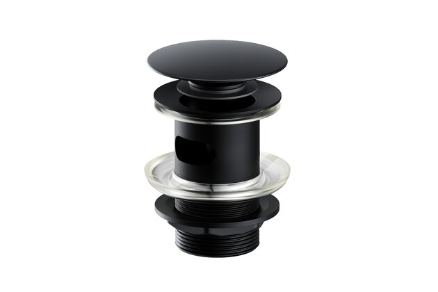 Výpust umyvadlová Cersanit černá 1 a 1/4" CLICK/CLACK pro umyvadla s přepadem, S951-279