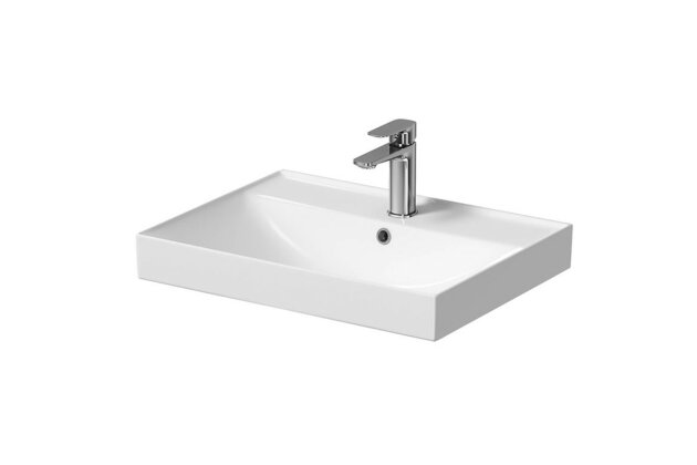 Umyvadlo Cersanit Larga 60 nábytkové, s otvorem, s přepadem, bílá, K120-009