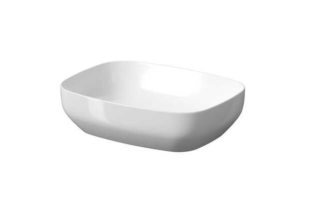 Umyvadlo Cersanit Larga 50 na desku obdélník, bez otvoru, bez přepadu, bílá, K677-003