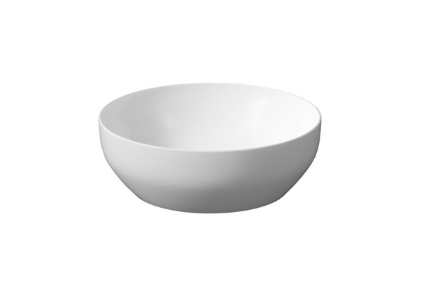 Umyvadlo Cersanit Larga 40 na desku kruh, bez otvoru, bez přepadu, bílá mat, K677-018