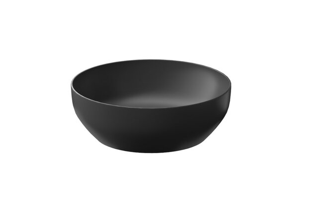 Umyvadlo Cersanit Larga 40 na desku kruh, bez otvoru, bez přepadu, antracitová mat, K677-019