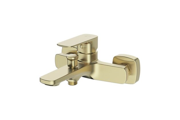 Baterie Cersanit Larga vanová sprchová nástěnná, bez příslušenství, zlatá mat, S951-378