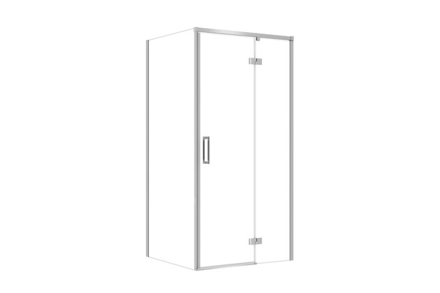 Sprchový kout Cersanit Larga 100x90x195 obdélníkový chrom s panty pravý, set C108, S601-308