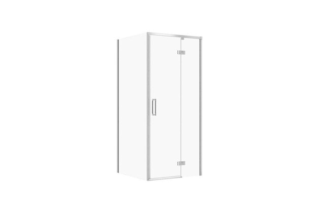 Sprchový kout Cersanit Larga 80x80x195 čtvercový chrom s panty pravý, set B849, S601-214