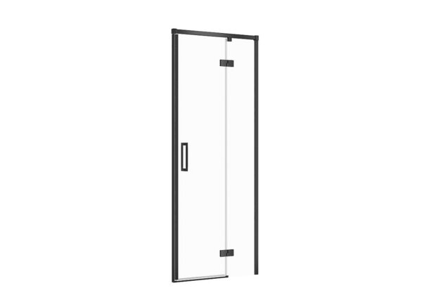 Sprchové dveře Cersanit Larga 80x195 černé s panty pravé, S932-123