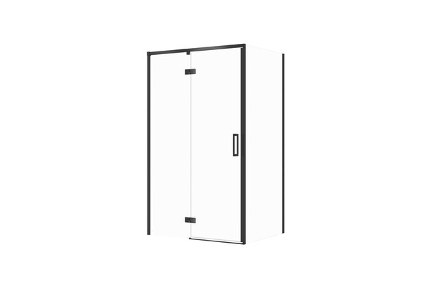 Sprchový kout Cersanit Larga 120x90x195 obdélníkový černý s panty levý, set C121, S601-321