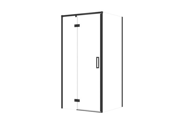 Sprchový kout Cersanit Larga 100x80x195 obdélníkový černý s panty levý, set C115, S601-315