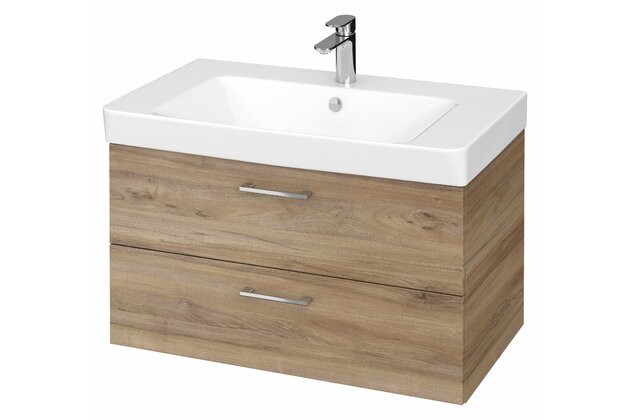 Skříňka Cersanit Lara Mille 80 s umyvadlem ořech set B349 DSM, S801-339-DSM