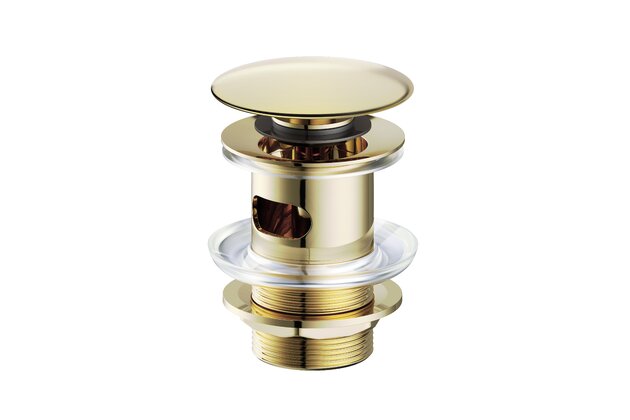 Uzávěr výpusti Cersanit click-clack kov, univerzální, zlatá mat, S951-394