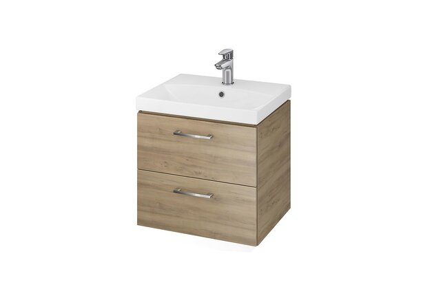 Skříňka Cersanit Lara 40 s umyvadlem City ořech set 822 DSM, S801-155-DSM