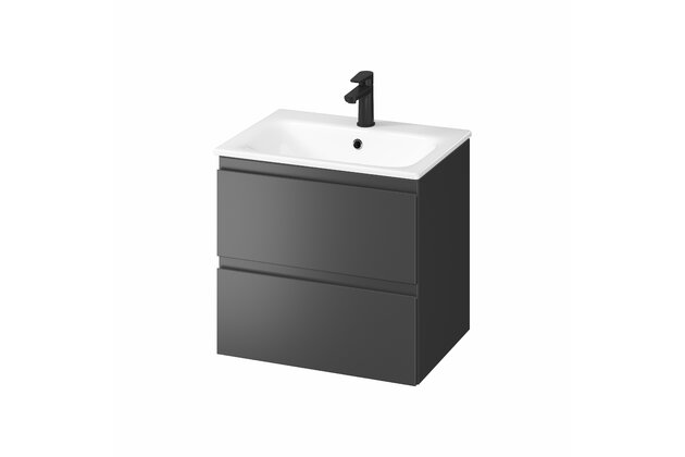 Skříňka Cersanit Moduo-In 60 antracit s nábytkovým umyvadlem set B890 60, S801-480
