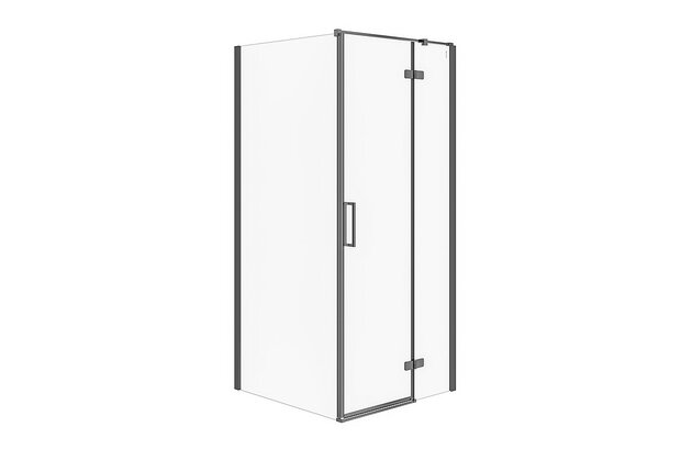 Sprchový kout Cersanit Jota 90x90x195 čiré sklo antracit pravý, S160-004