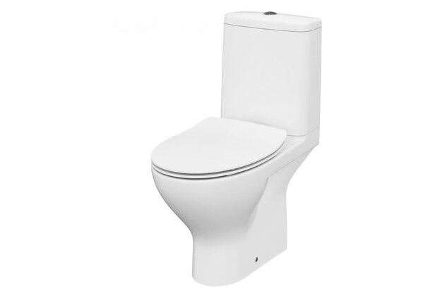 WC mísa Cersanit Moduo 671 kombi bílá 011 zadní odpad Clean On nádržka 3/5 sedátko slim duroplast soft close easy off, K116-032