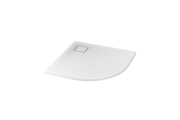 Sprchová vanička Cersanit Tako Slim 90x90x4 čtvrtkruhová R55 bílá sifon set B185, S932-120