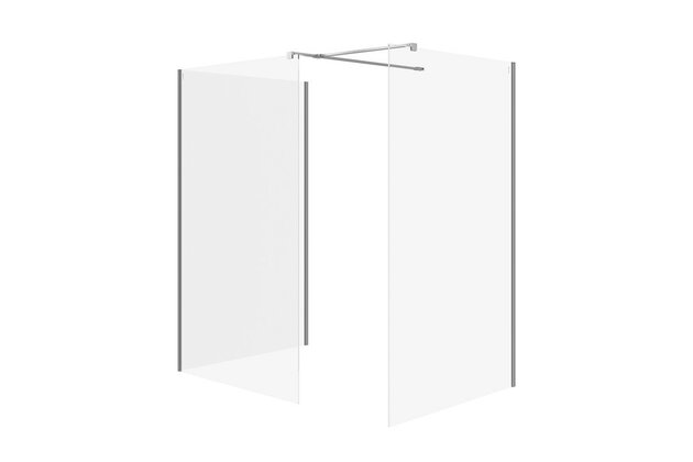 Sprchový kout Cersanit Mille 90x90x90x200 walk-in chrom set B810, S601-197