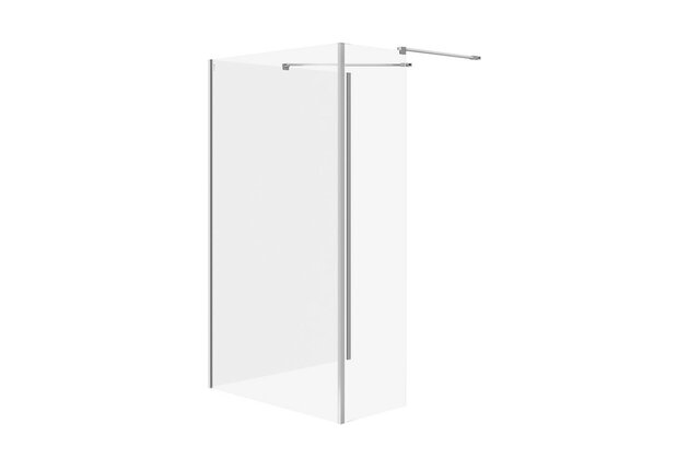 Sprchový kout Cersanit Mille 90x100x30x200 walk-in pevná stěna chrom set B798, S601-185