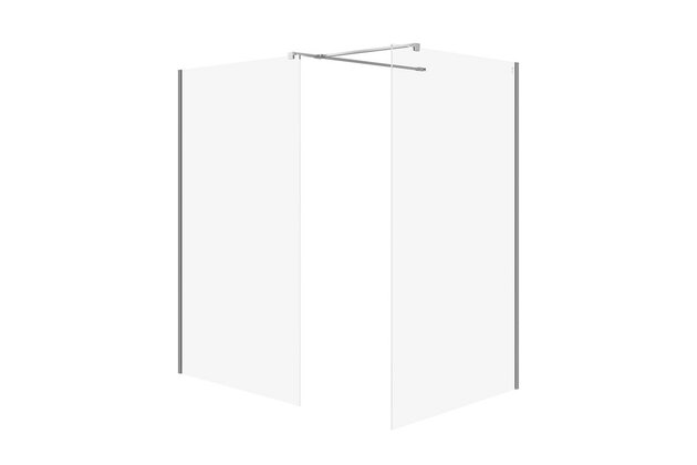 Sprchový kout Cersanit Mille 120x90x200 walk-in chrom set B796, S601-183