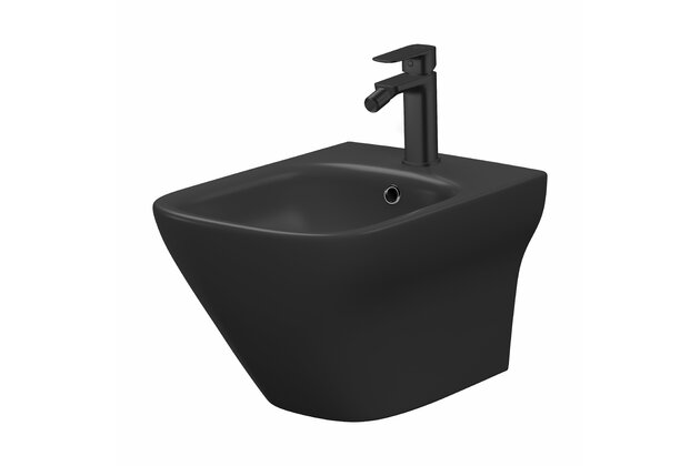 Bidet Cersanit Larga závěsný hranatý antracit, K677-043